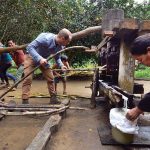 Trapiche tradicional de caña en la comunidad San Miguel
